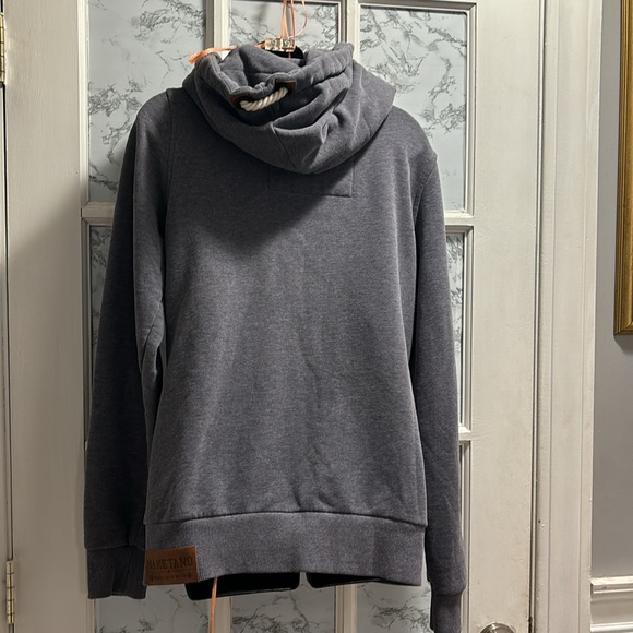 Naketano Size XL The Poet’s Choice Sweatshirt Colored GreyWhite GentlyWorn NWOTS - Picture 2 of 12